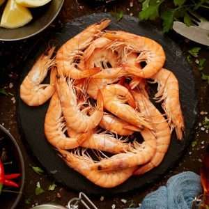 Cooked Fraser Island King Prawns
