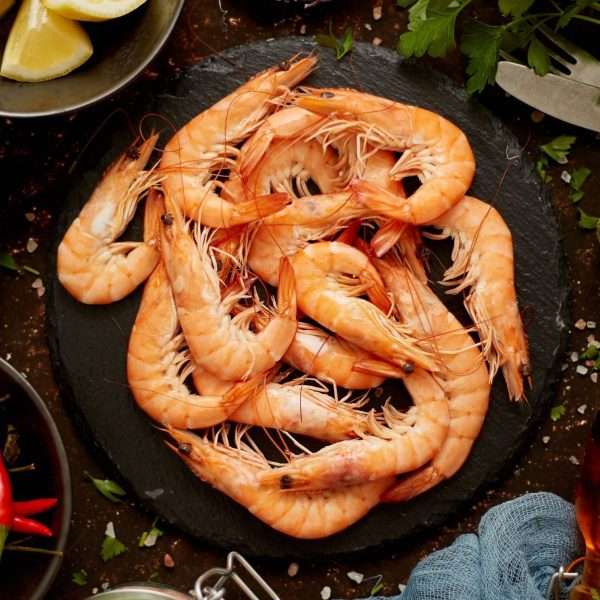 Cooked Fraser Island King Prawns